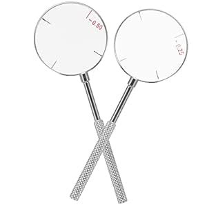 Heallily 2Pcs Round Optical Cross Cylinder Lens Optical Instruments ...
