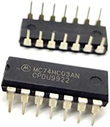 INVENTO 2Pcs 74HC03N 7403IC NAND Gate, HC Family, 4 Gate, 2 Input, 5.2 ...