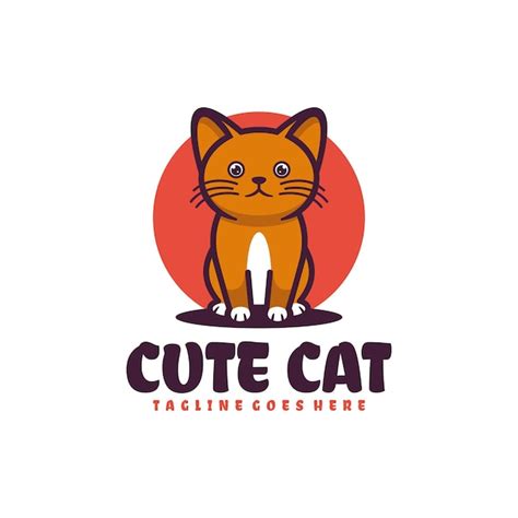 Schattig kat mascotte logo ontwerp | Premium AI-gegenereerde vector