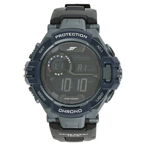 Buy Online SF Super Fibre Digital Dial Plastic Strap Watch for Men ...