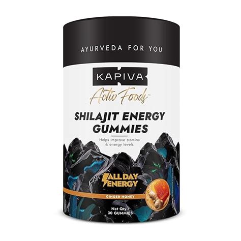 Kapiva Himalayan Shilajit Gummies | 225mg Shilajit/Gummy | Ginger Honey ...