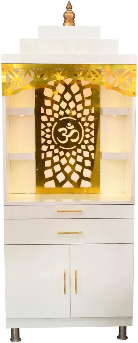 modular zone White Pooja mandir for Home Big Size 5 feet Modern/Pooja ...