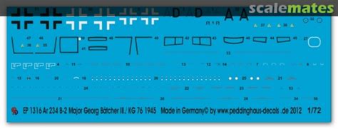 Ar 234 B-2, Peddinghaus-Decals EP 1316 (2012)