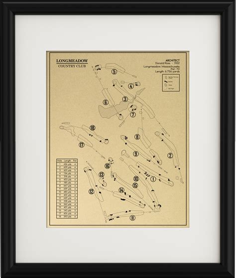 Longmeadow Country Club Outline (Print) – GolfBlueprints
