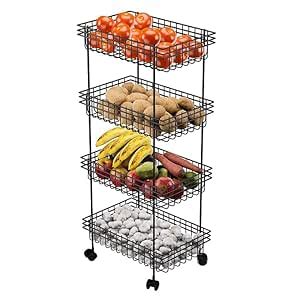 SMARTTEX™ Metal Fruit and Vegetable Storage Stand Rack Multipurpose ...
