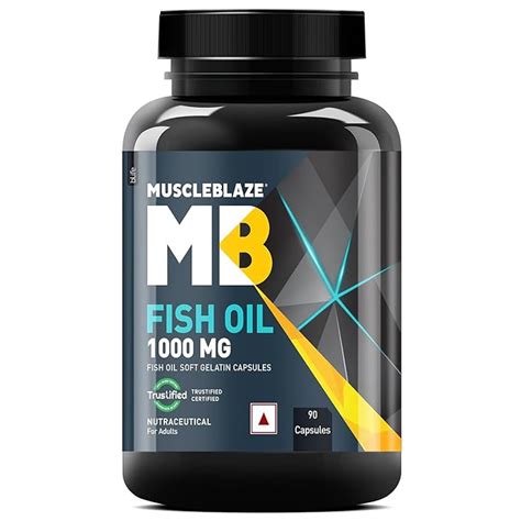 MuscleBlaze Omega 3 Fish Oil (90 Capsules) | Trustified Certified for ...