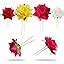 Buy Sanas Floral Hair Accessories 4 Pcs Hair Accessories For Women Red ...