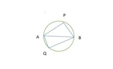 d)In the figure ,AB is the diameter . If angle ABP = 43° , angle BAQ ...
