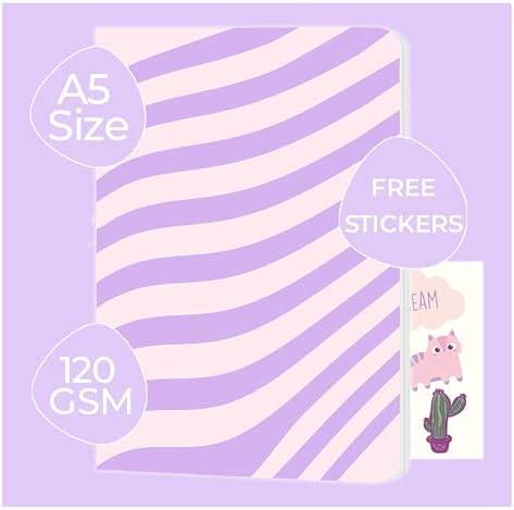 Purpulp A5 Cute Notebook Ruled 160 Pages | 120GSM Thick LinePaper | 160 ...