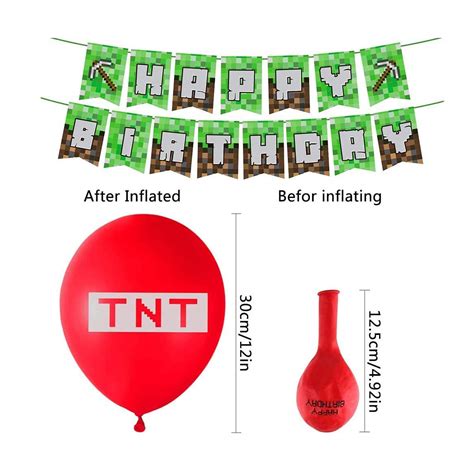 Buy LUCOBE minecraft birthday decorations Gaming Theme Party Supplies ...