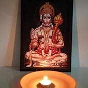 SAF Lord Hanuman Ji Sparkle Coated Framed Home Decorative Gift Item ...