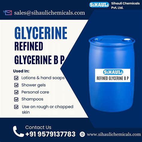 Refined Glycerine B P | Manufacturers & Exporters from Vasai Mumbai India