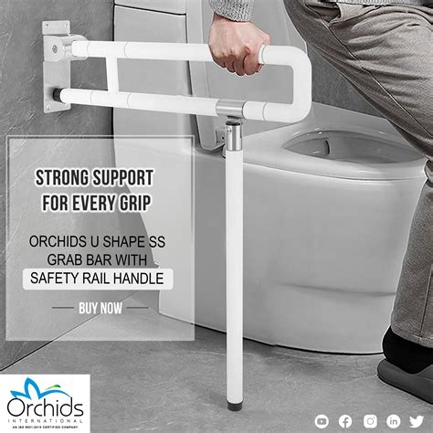 Orchids U Shape SS Grab Bar with Safety Rail Handle (OR-UGB-03)