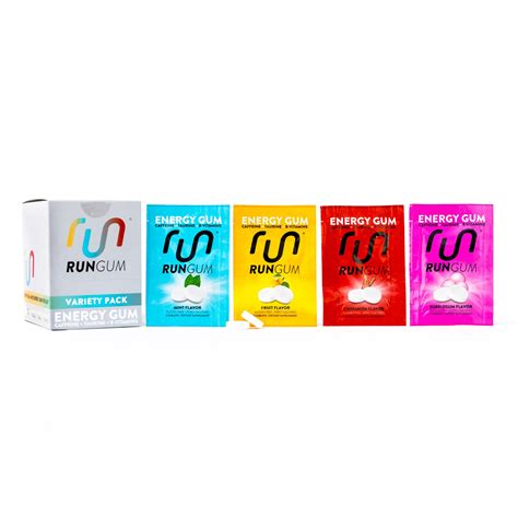 Run Gumvariety Packenergy Chewing Gum 50mg Caffeine Taurine And B ...