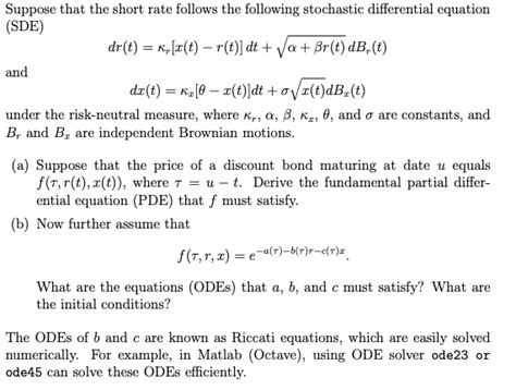 Image result for Stochastic Differential Equation Examples