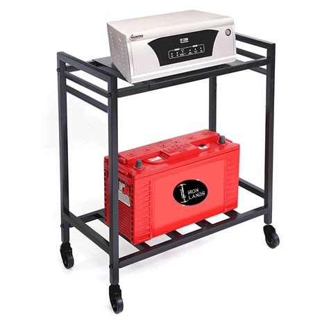 IRON LANDS 2-Tier UPS Stand for Home and Office – Metal Inverter ...