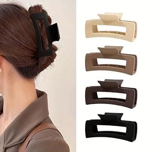 Glow Collection Pack of 4 Large Hair Clips, Large Hair Claw Clips - Non ...