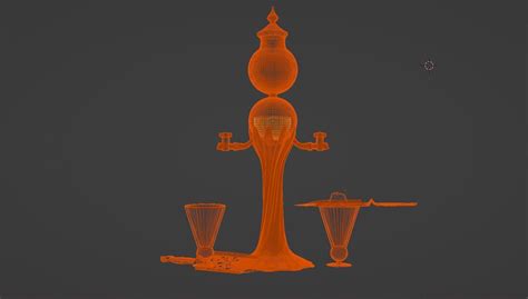 Absinthe Decanter Set 3D model | CGTrader