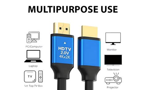 CloudVU HDMI Cable 4K Certified v2.1 | 48Gbps - 4K 120Hz, eARC, HDR10 ...