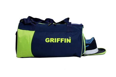 GRIFFIN Star-X-Green Duffle Bag, Sports Bag with Dedicated Shoe Pocket ...