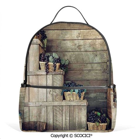Buy Backpack Outdoor Travel Various in Wooden Wicker Basket Ivy ...