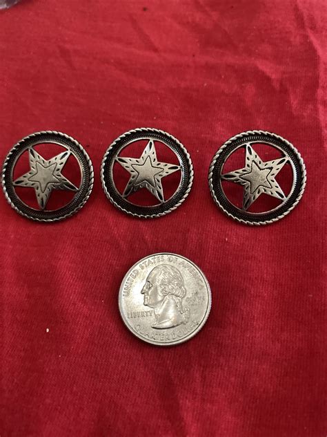 3 Count Star Tx Mexican Rivet Conchos, Leathercraft Supplies, Leather ...