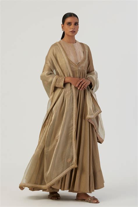 Lajjoo C - Farah Beige Anarkali - Elahe
