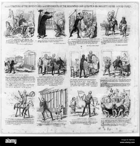 Illustrations of the adventures of the renowned Don Quixote & his ...