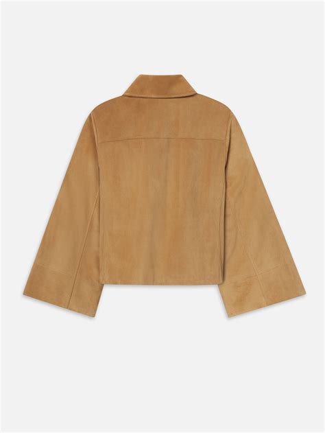 THE MINI SUEDE SWING JACKET LIGHT CAMEL