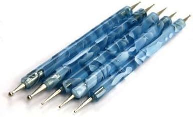 350buy 5pcs Blue 2 Way Double Ended Nail Art Manicure Pedicure Dot ...