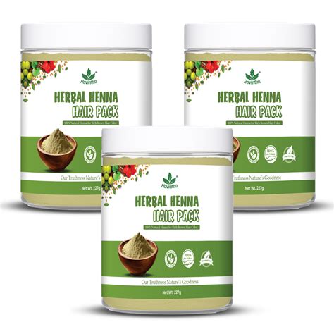 Havintha Natural Herbal Henna Hair Pack 11 Herbs Mix Mehndi Powder (227 ...