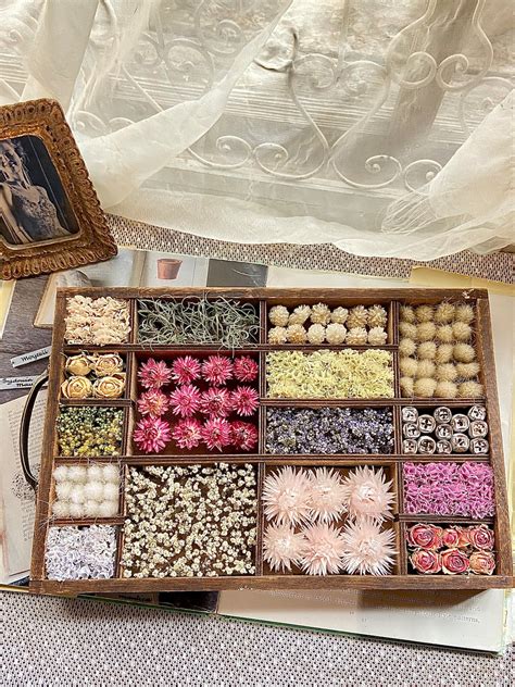 flower box arrangement | dried flower leaf