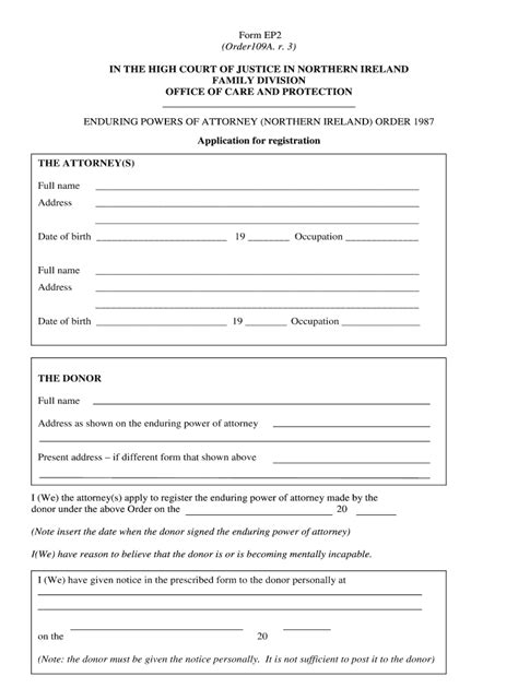 UK Form EP2 - Norformrn Ireland - Fill Online, Printable, Fillable ...