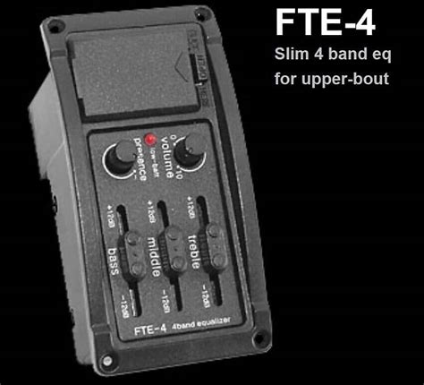 ARTEC FTE-4 Slim Acoustic Guitar 4 Band Equalizer EQ Preamp, | Reverb