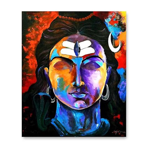 Rizmonk - Religious - Mahadev Shiva Painting - Indian Gods - Oil ...