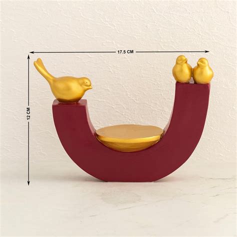 Buy Hope Solid Multicolour Polyresin Candle Holder with Bird Accent ...