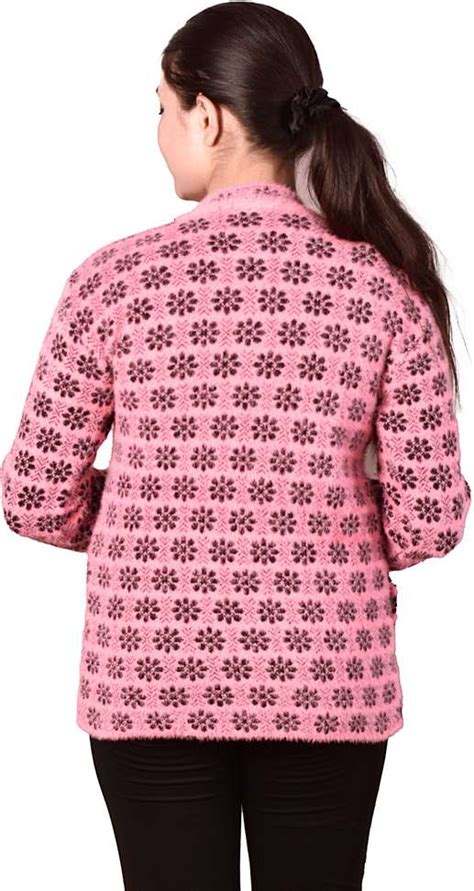 AYUB FASHION Graphic Print Collared Neck Party Women Reversible Wool ...