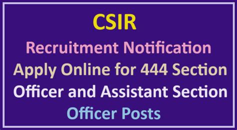 CSIR Combined Administrative Services Examination 2024: Apply online ...
