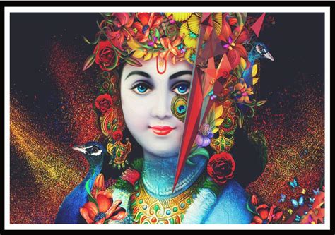 Buy Morish Mart Krishna Synthetic Wood Photo Frame for Home Wall Living ...