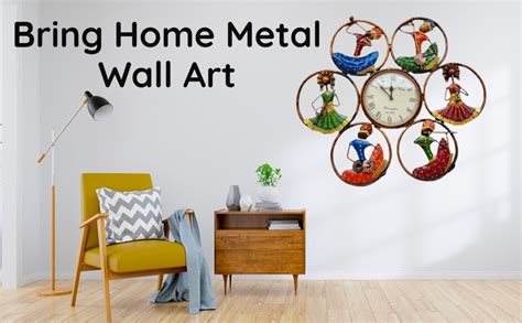 Buy Anshika International Metal Metal Musician Doll Clock Wall Art ...