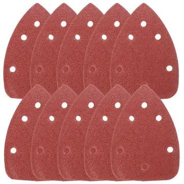 10pcs 6 holes 140mm triangle sandpaper sanding sheets mouse sander ...
