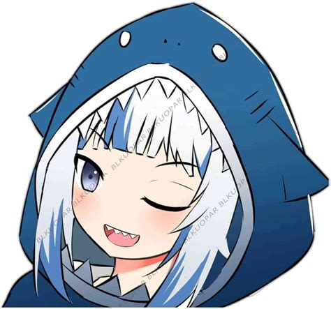 BLKUOPAR Gawr Gura Anime Peeker Sticker - Shark Girl Hololive India | Ubuy