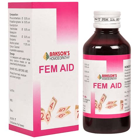Buy BAKSONS HOMOEOPATHY FEM AID SYRUP 115 ML Online & Get Upto 60% OFF ...