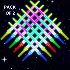 Wolver Pack of 2 Led Lights Expandable Light Up Talwar Glow in The Dark ...