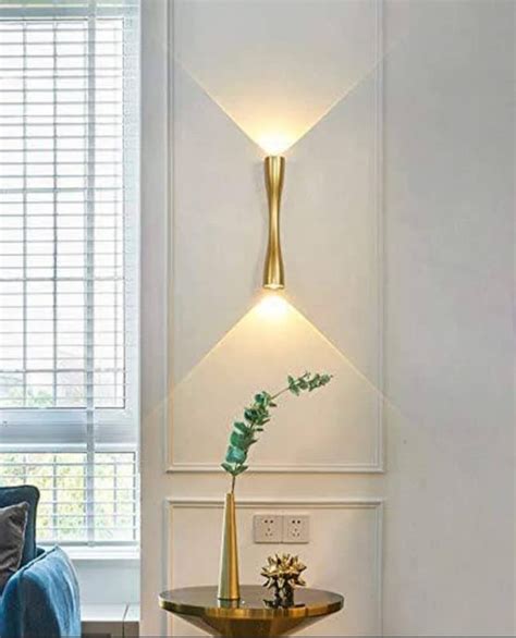 Woodman New Golden Two Way Light for Elevation or Interior Wall decore ...