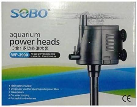 Sobo WP-3990 Multifunction Submersible Pump for Aquarium Fish Tank ...
