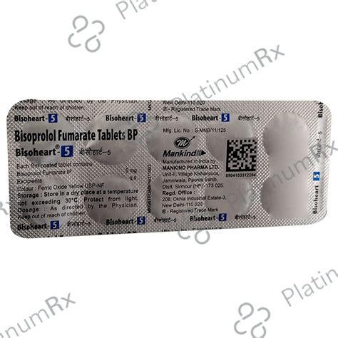 Bisoheart 5mg Tablet 10s: View Uses, Side Effects, Price and Substitute ...