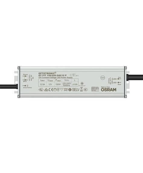 OT-FIT-150/220-240/12-P Osram | Osram LED Driver, 12.5 V Output, 150 W ...