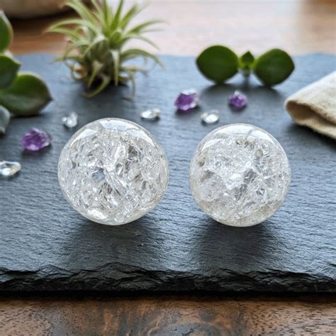 Crackle Quartz Crystal Tumbles Set of 2 for Energy & Healing – Dr ...