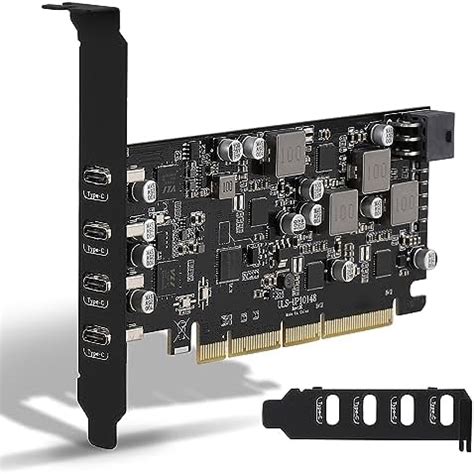 Sinefine USB PCIe Card Power Delivery 4 USB Type-C Ports, PCIe USB3.1 ...